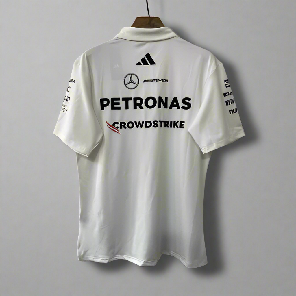 Mercedes AMG Petronas F1 Team White Polo Shirt
