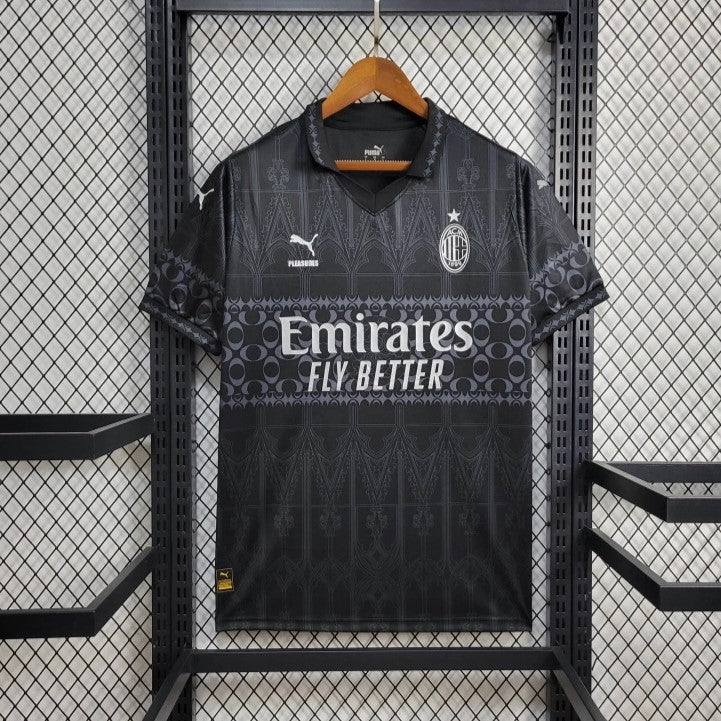 AC Milan x PLEASURES Black Fourth Jersey