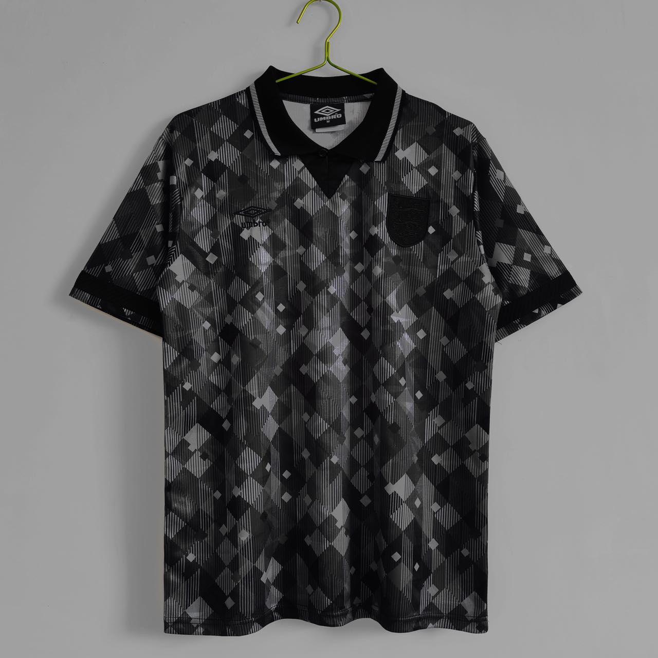 England 1990 Black Out Retro Jersey