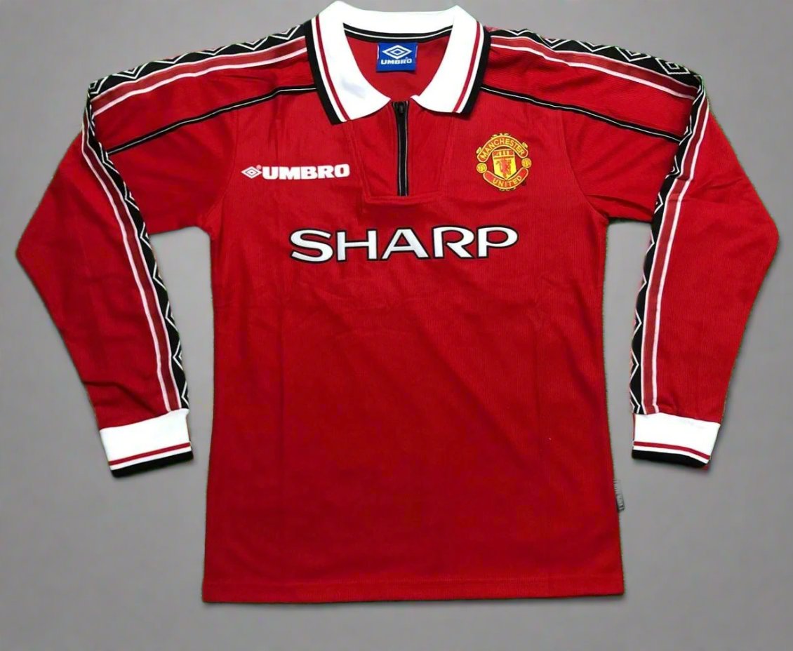 Manchester United BECKHAM 7 1998 Home Retro Jersey FULL SLEEVE