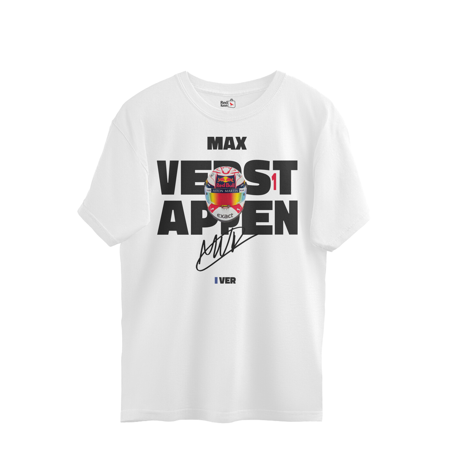 Max Verstappen Helmet Graphic Oversized Tee