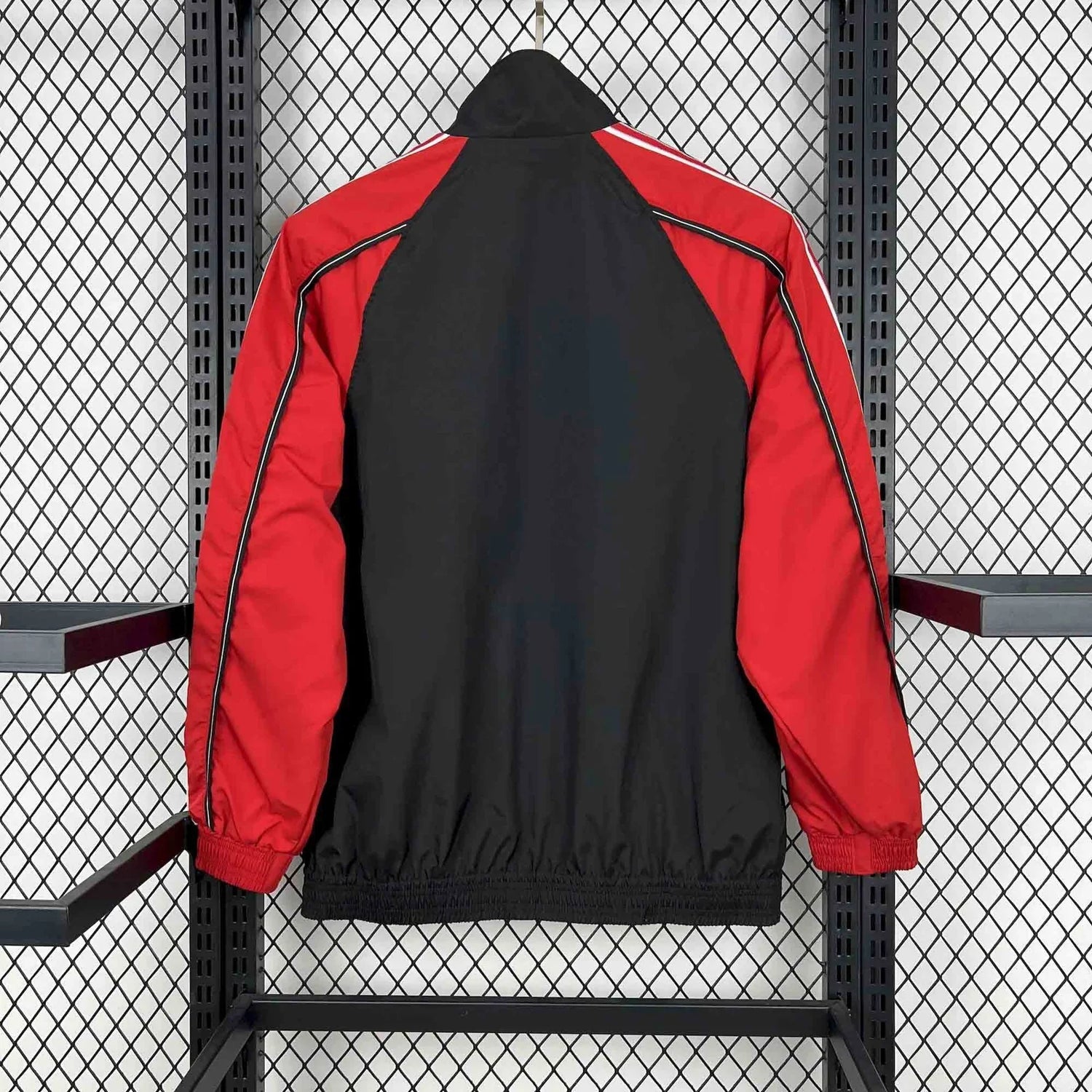 Manchester United 1998 Black & Red Retro Windbreaker