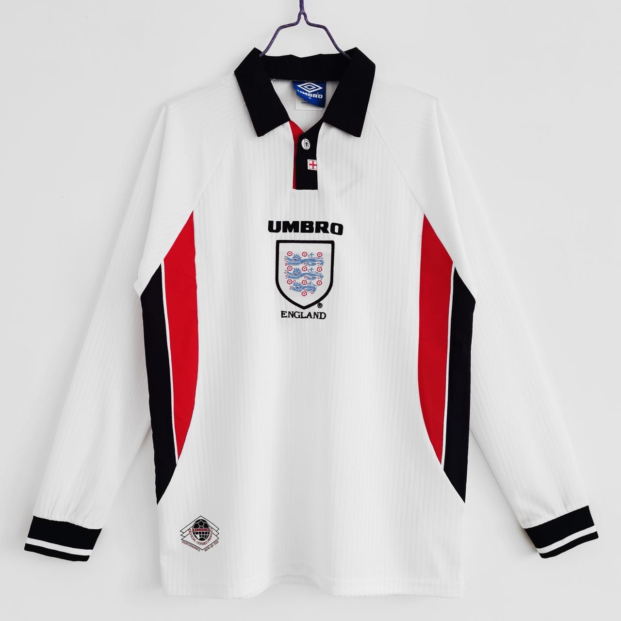 England 1998 World Cup Home Retro Jersey FULL SLEEVE